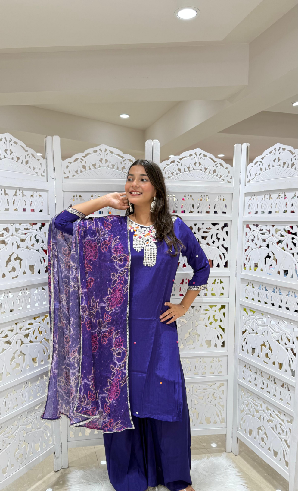 Kurti plazo with dupatta