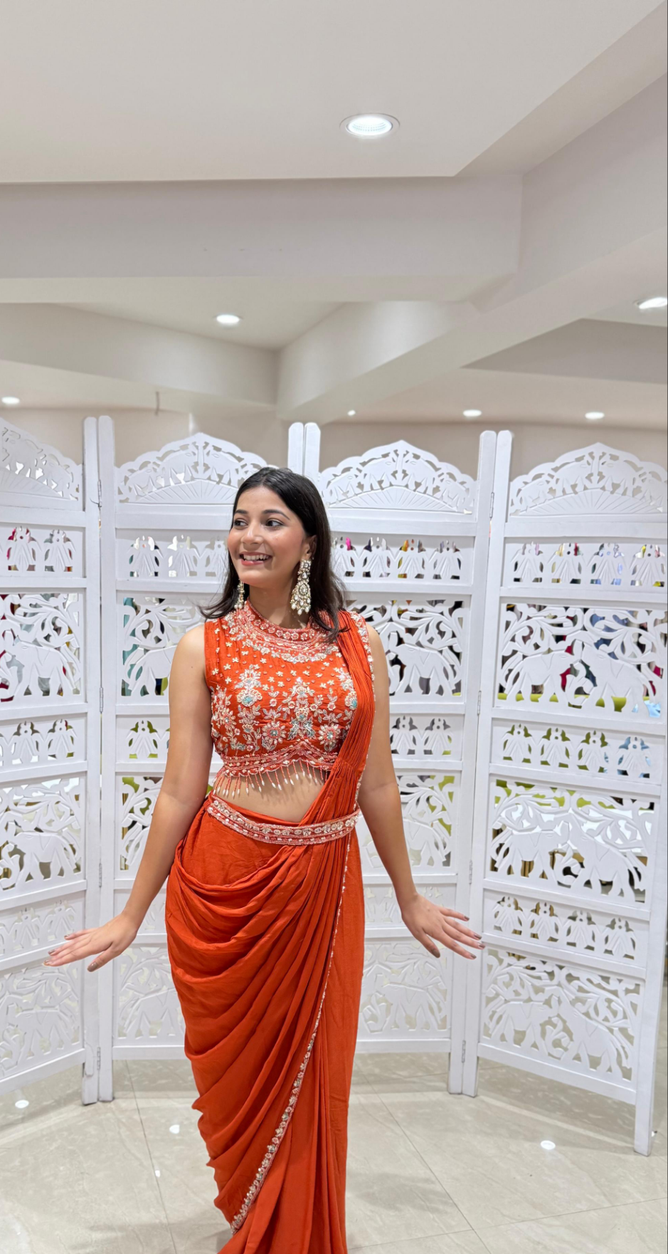 Drape Style indowestern
