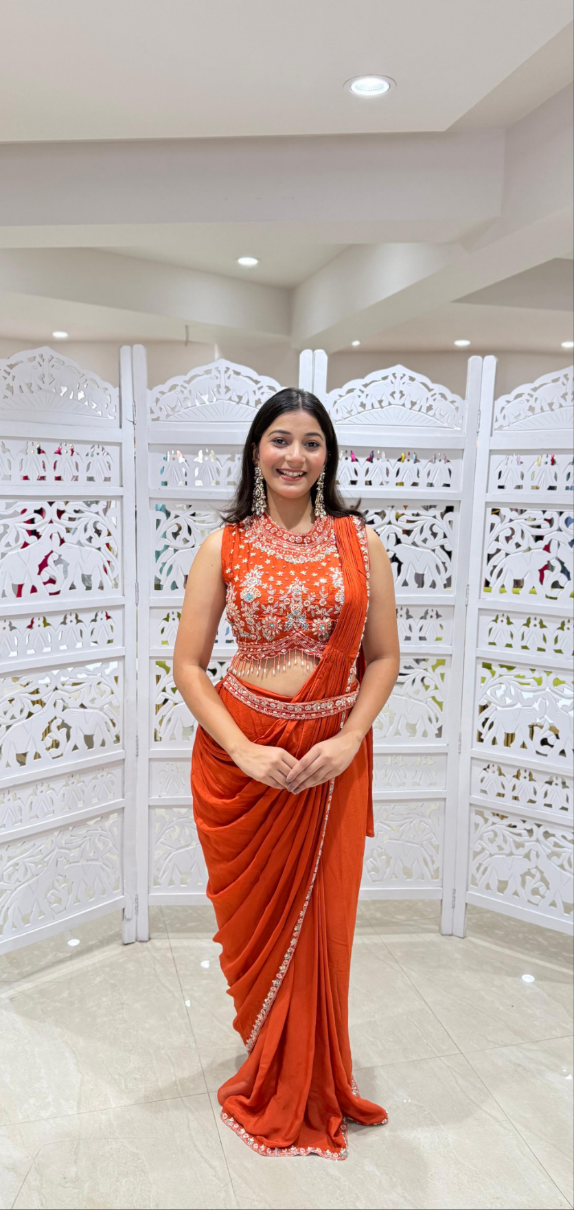 Drape Style indowestern