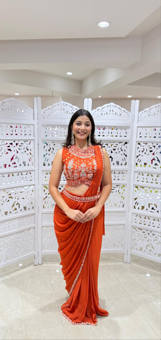 Drape Style indowestern