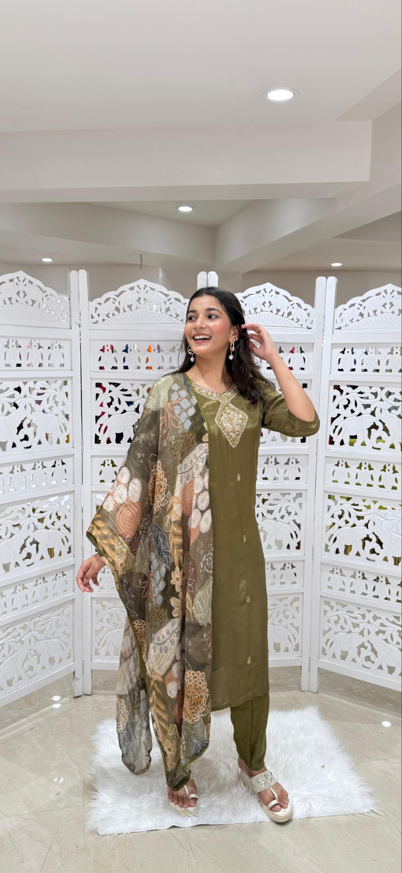 Kurti pant with dupatta