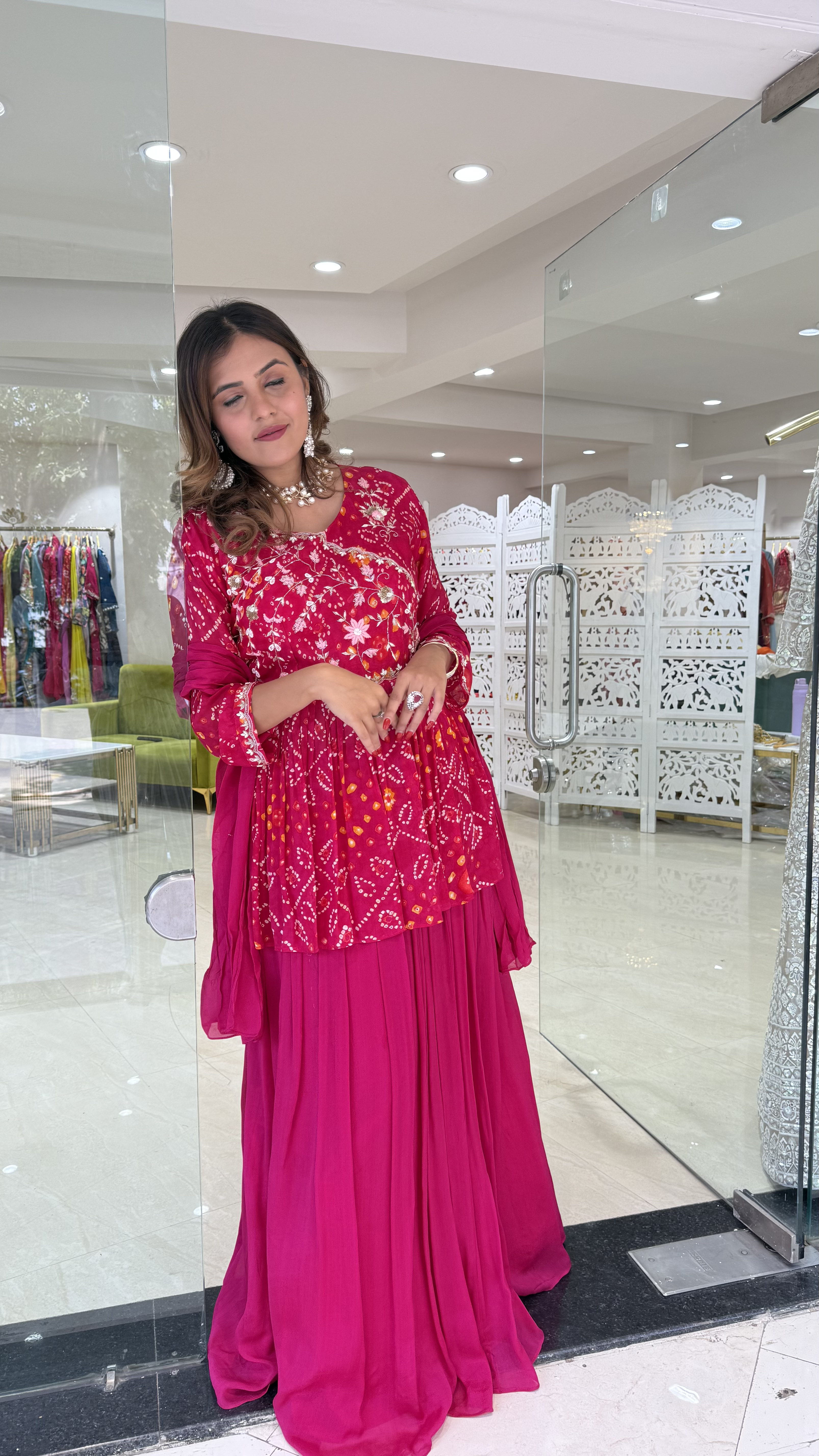 Chinnon Raani Pink Paplon Skirt