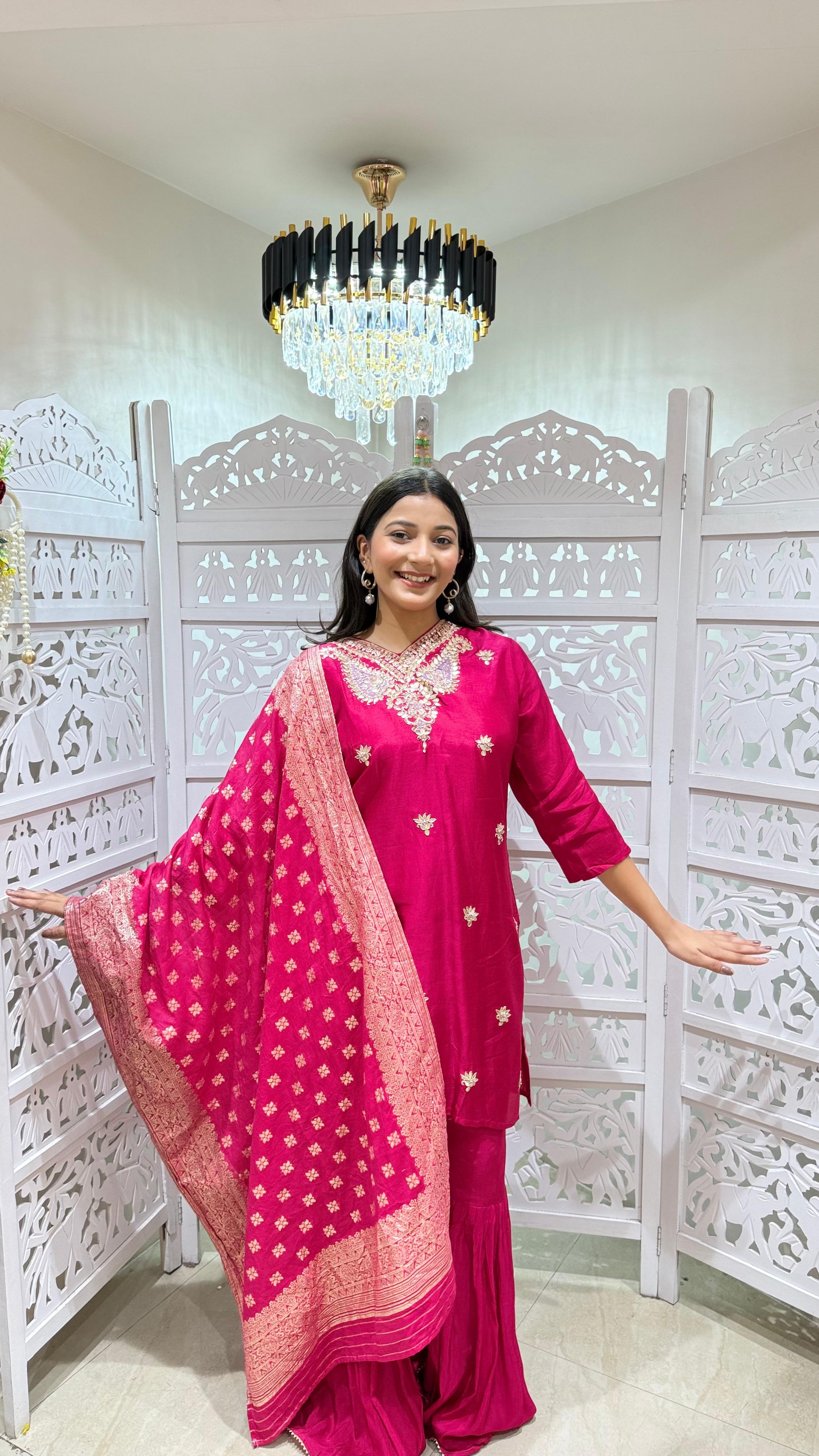 Kurti sharara with Duppata