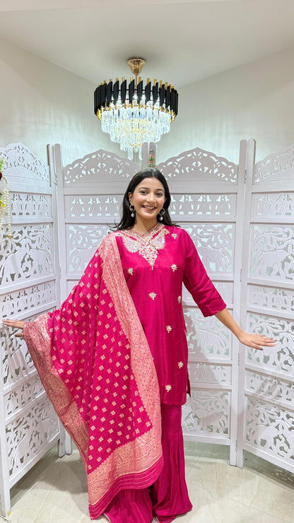 Kurti sharara with Duppata