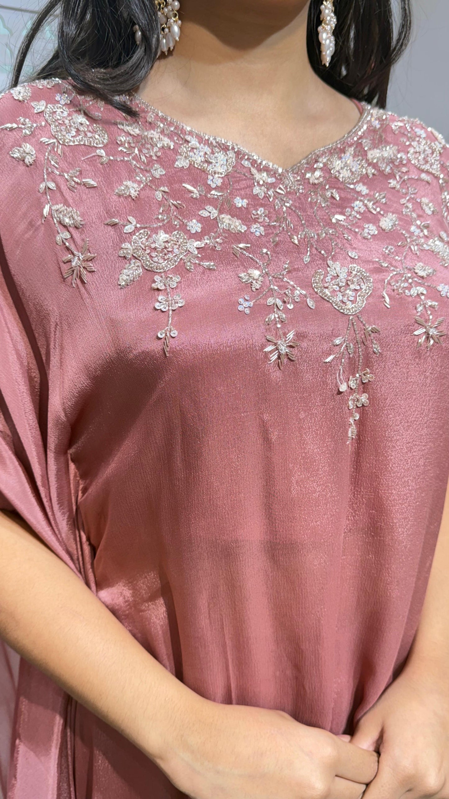 Kaftan crop top plazo