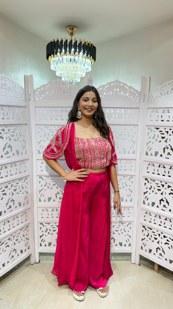 Crop top shurg plazo