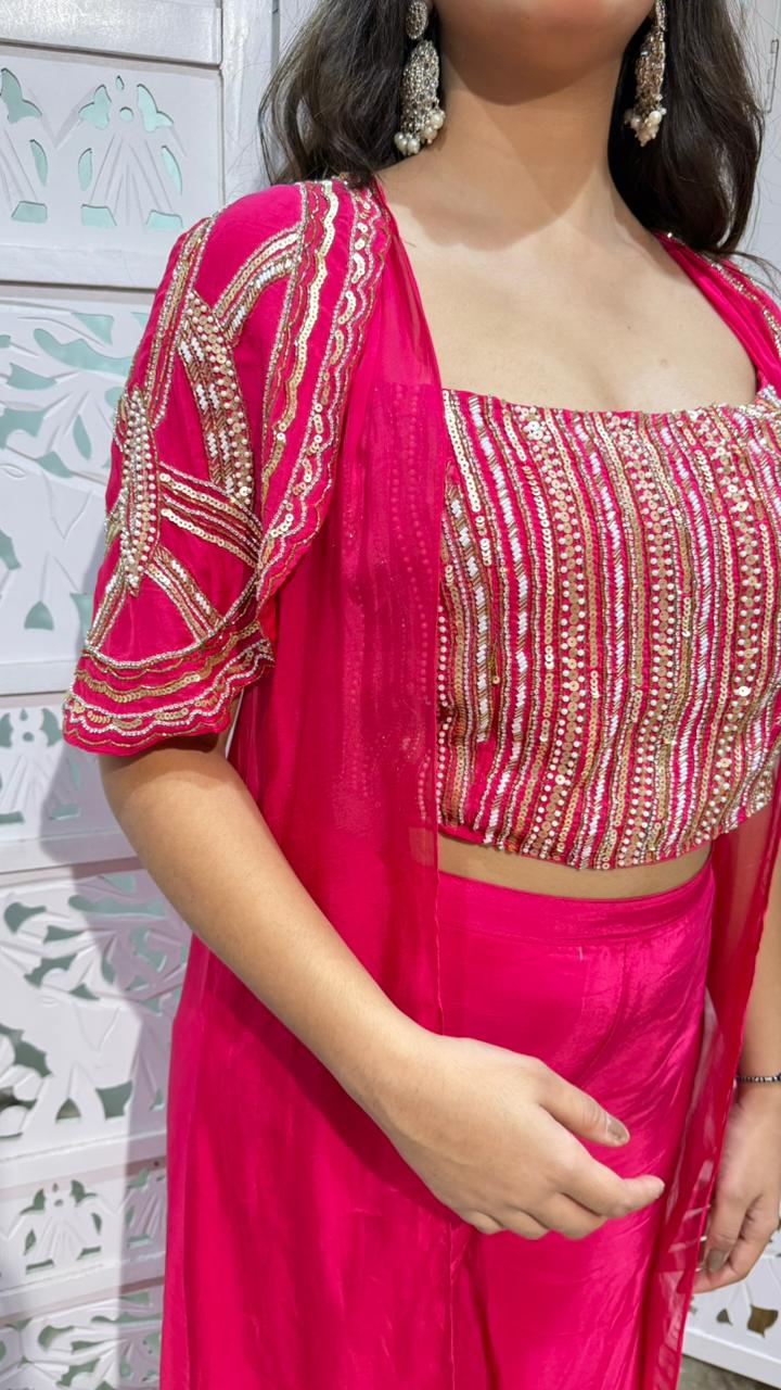 Crop top shurg plazo