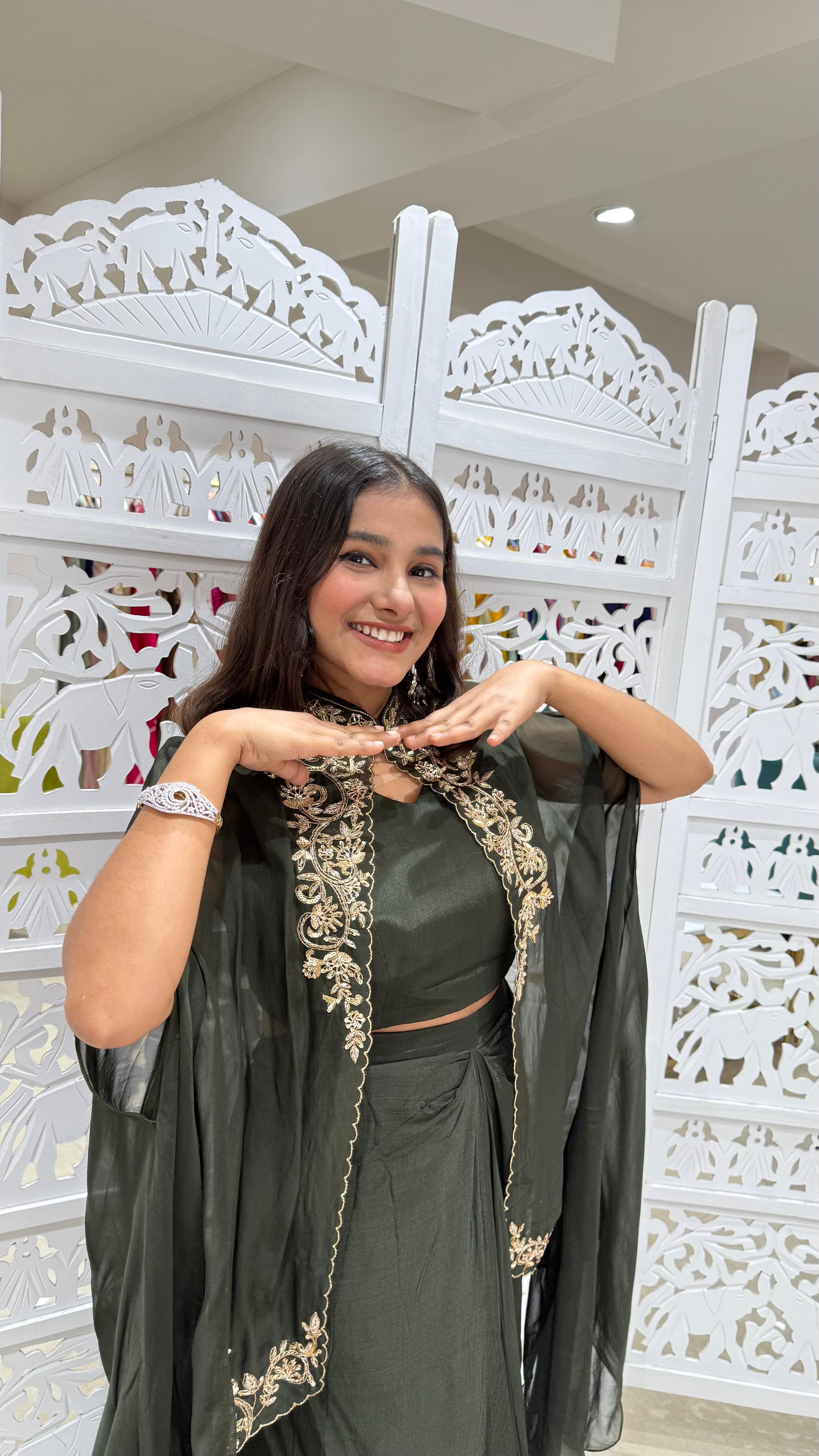Three piece indowestern Sequence kathdaana Jardoshi