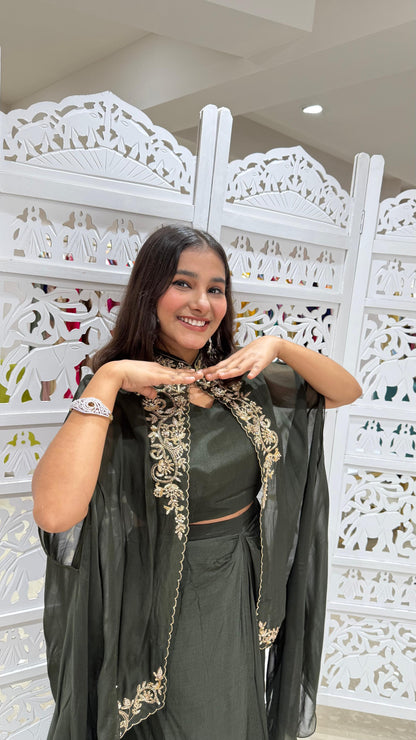 Three piece indowestern Sequence kathdaana Jardoshi