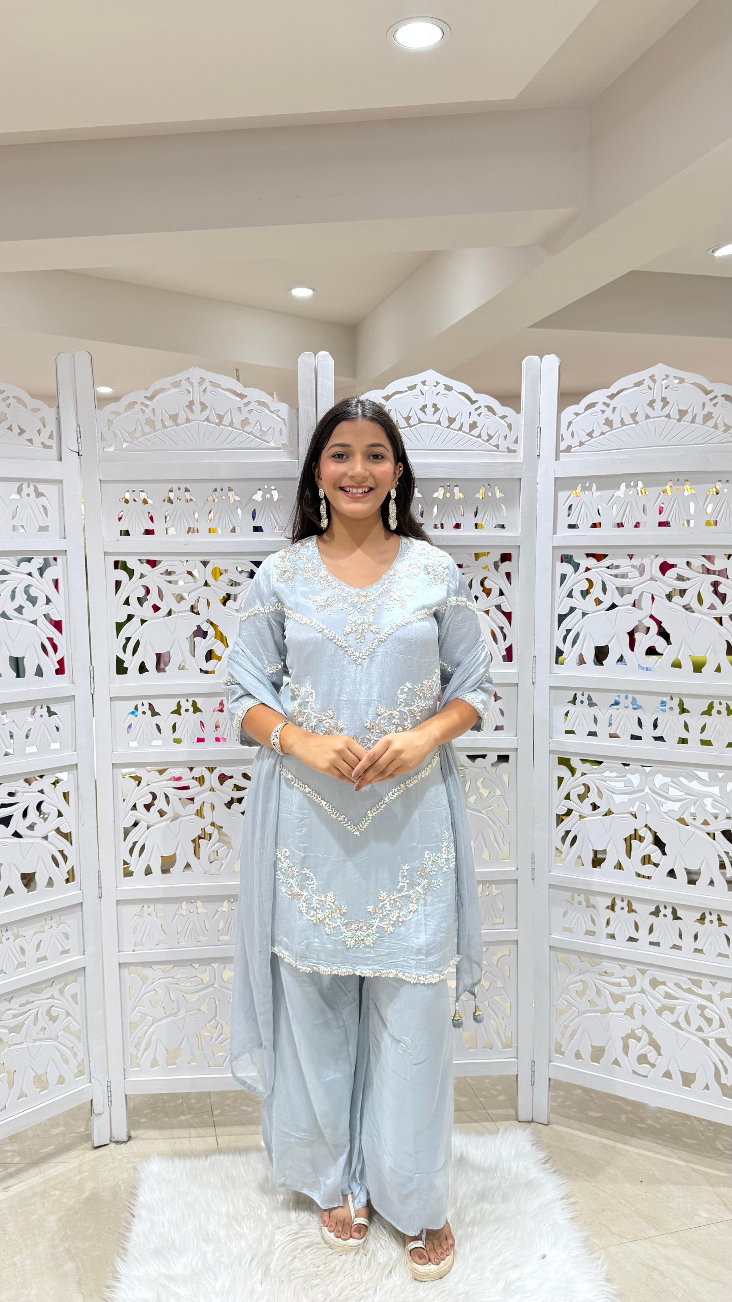 Kurti plazo with Duppata