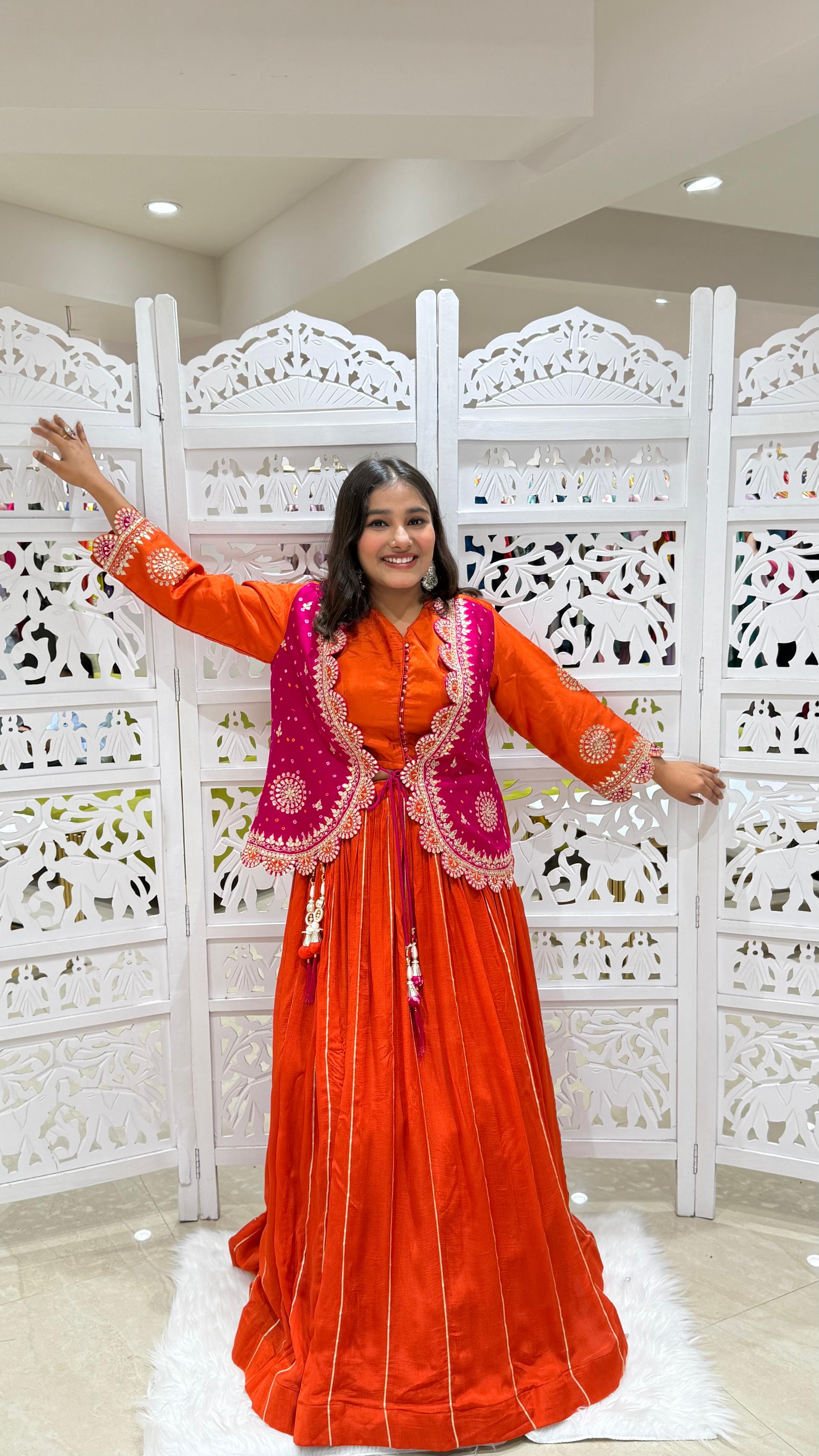 Lehenga gotta pati