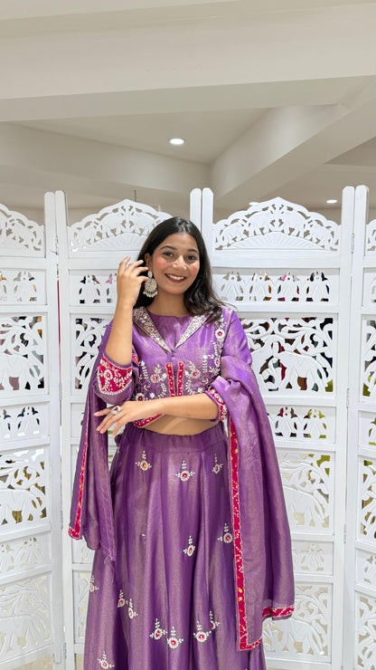 Lehanga jardoshi kathdaana Sequence motiwork patchwork