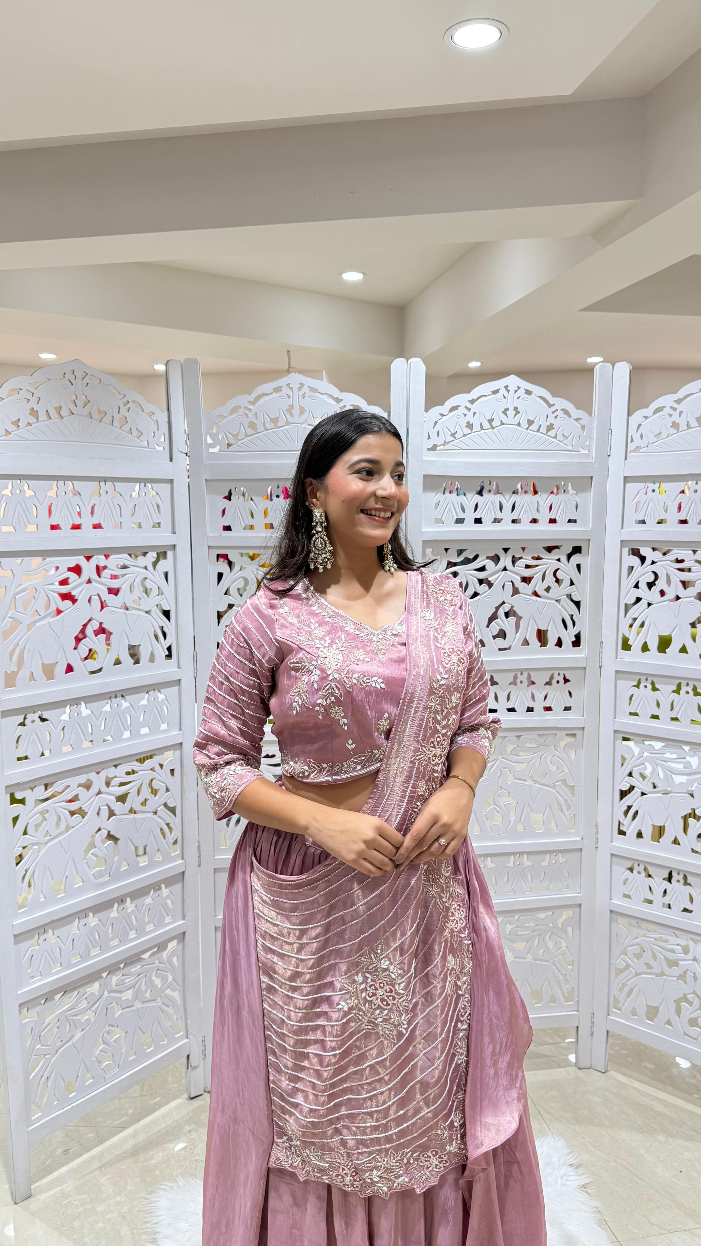 Saree style lehenga