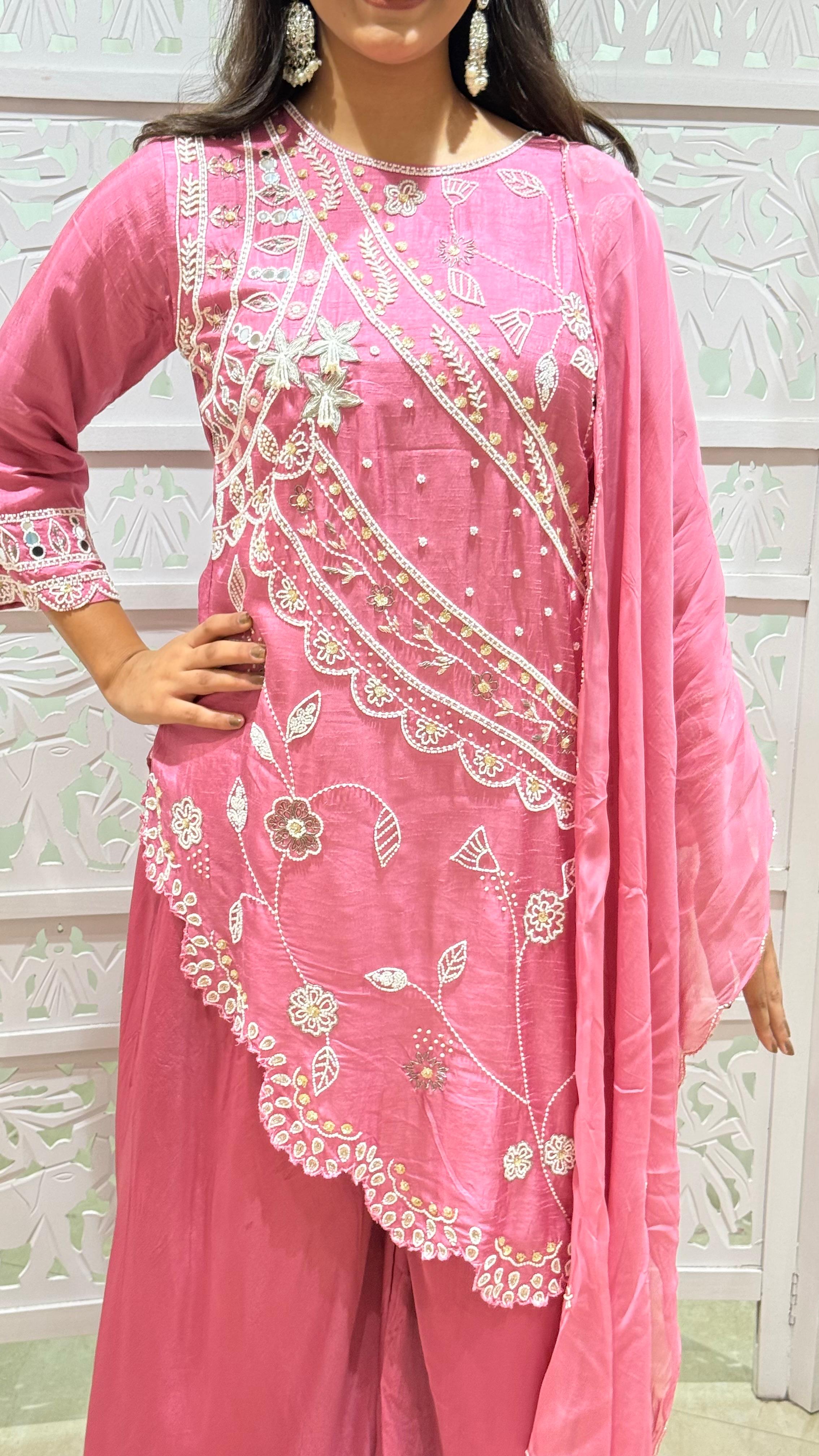 Kurti plazo with dupatta