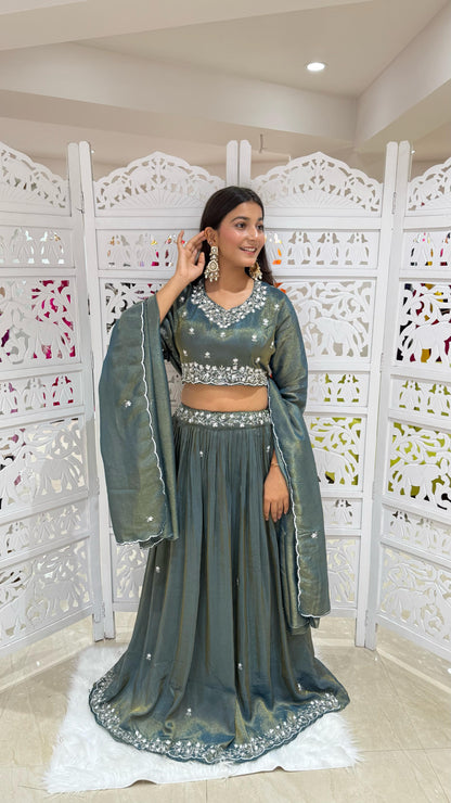 Lehenga Motiwork Sequence threadwok