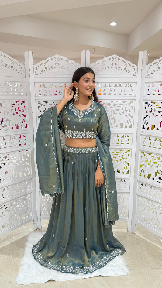 Lehenga Motiwork Sequence threadwok