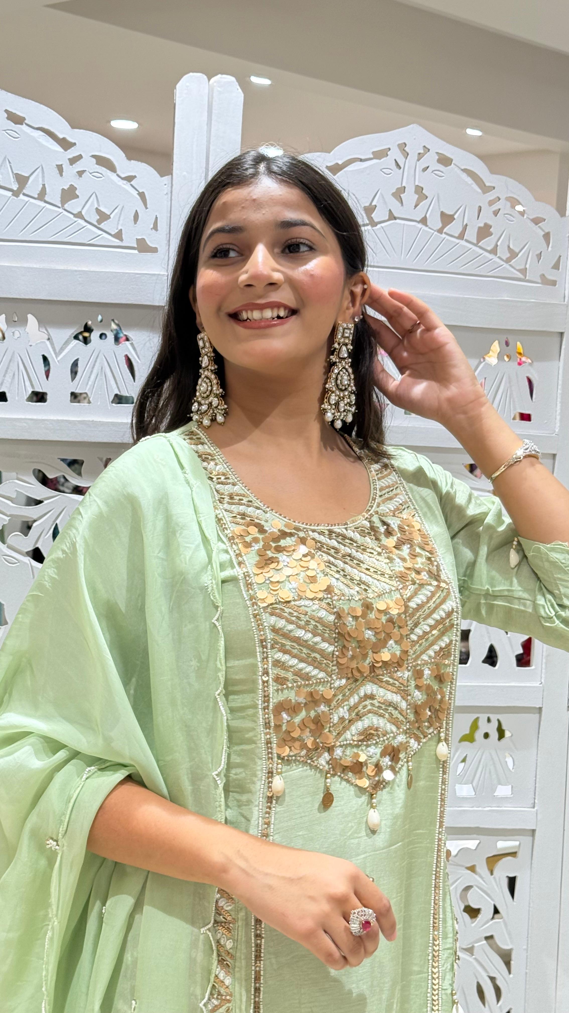 Three piece kurti pant dupatta