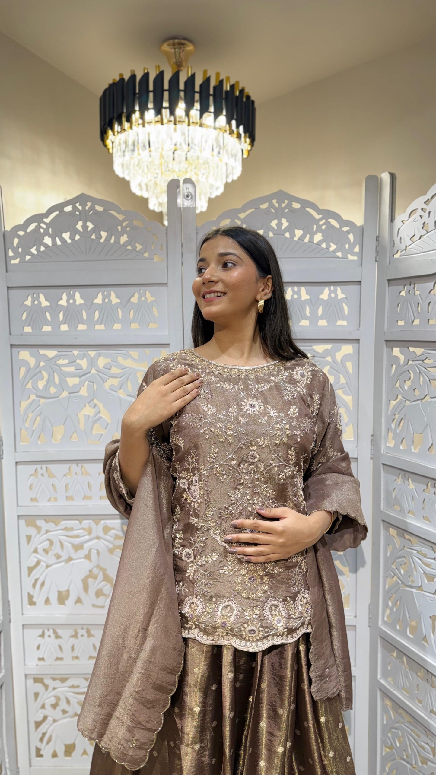 Kurti skirt with dupatta