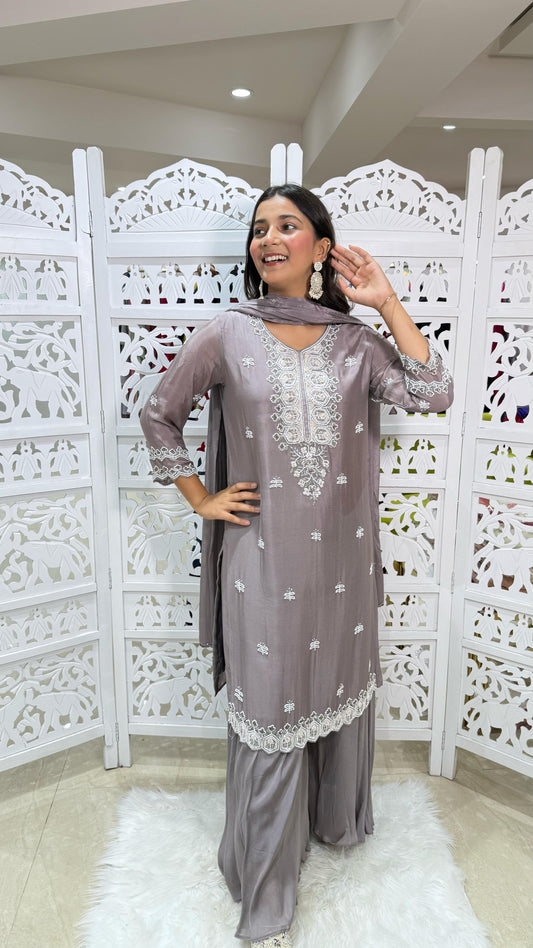 Kurti plazo with dupatta