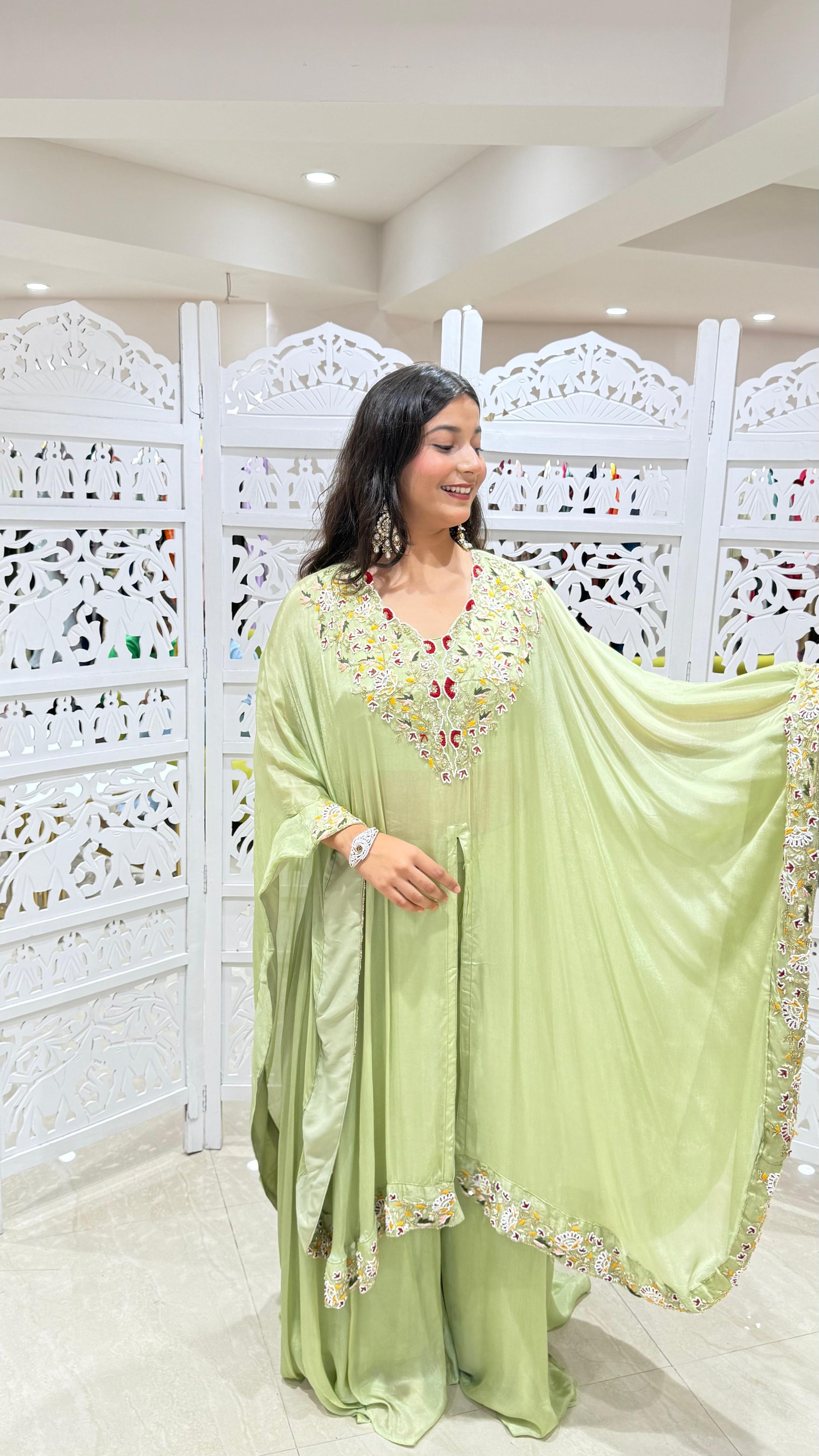 Two piece plazo kaftan