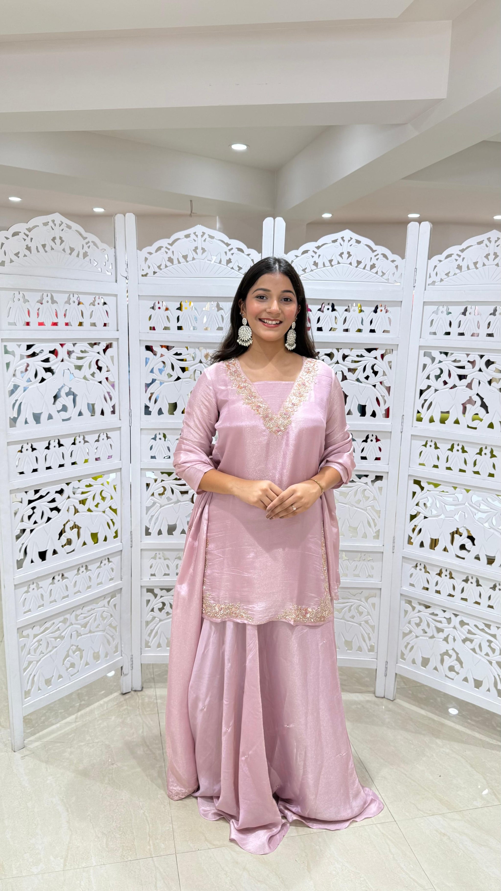 Three piece kurti skirt with dupatta