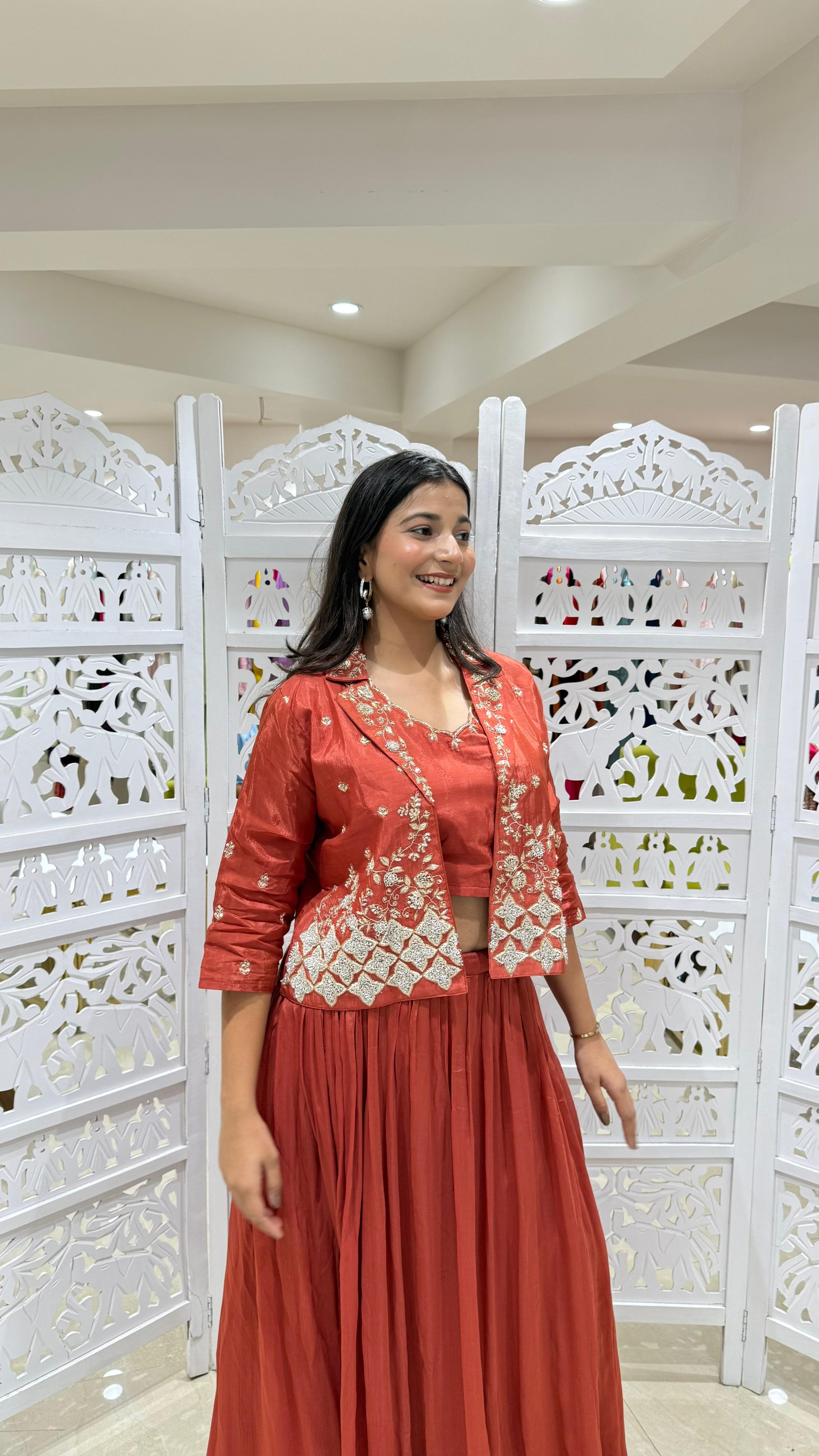 Lehenga jardoshi motiwork Sequence