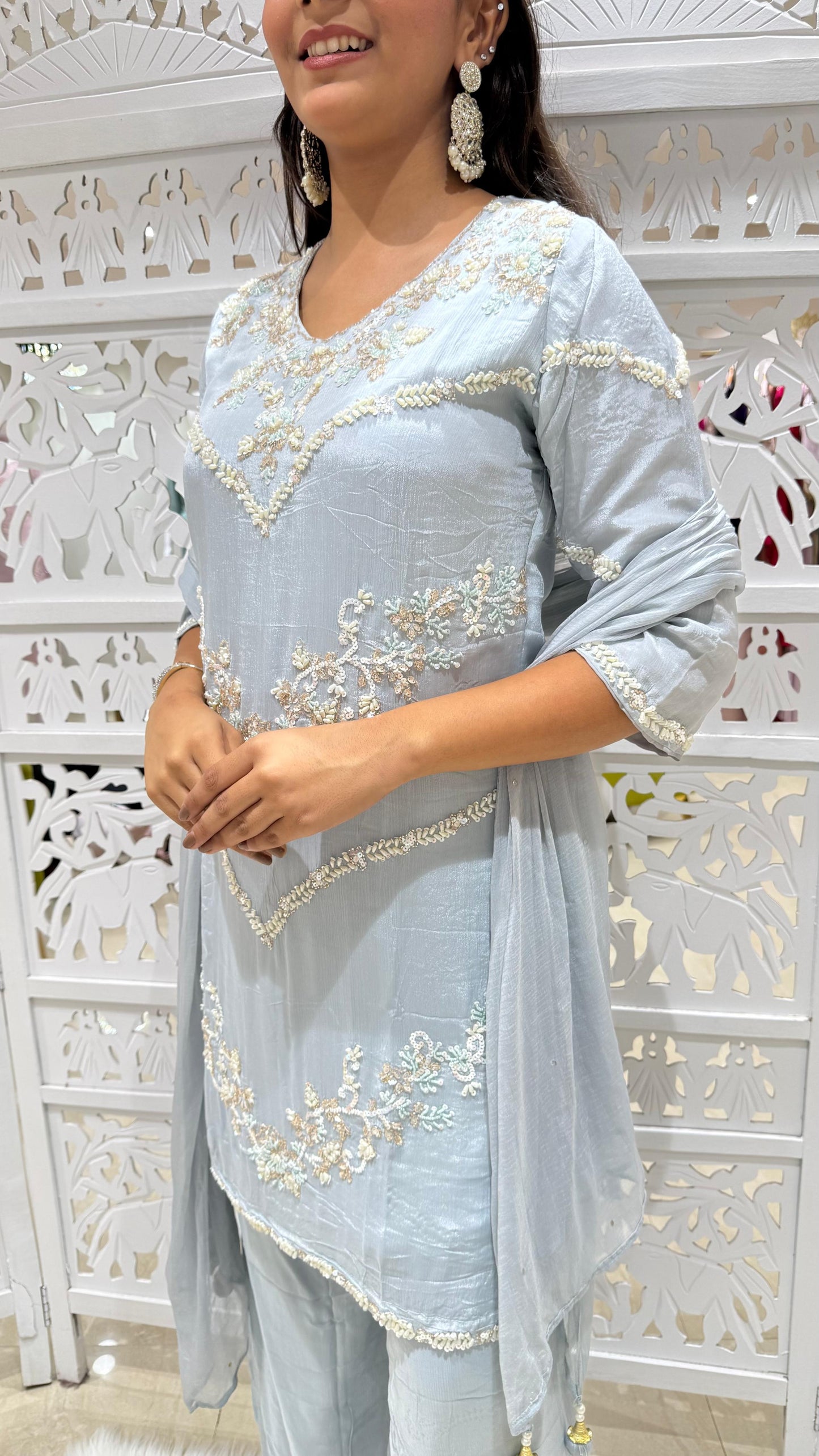 Kurti plazo with Duppata