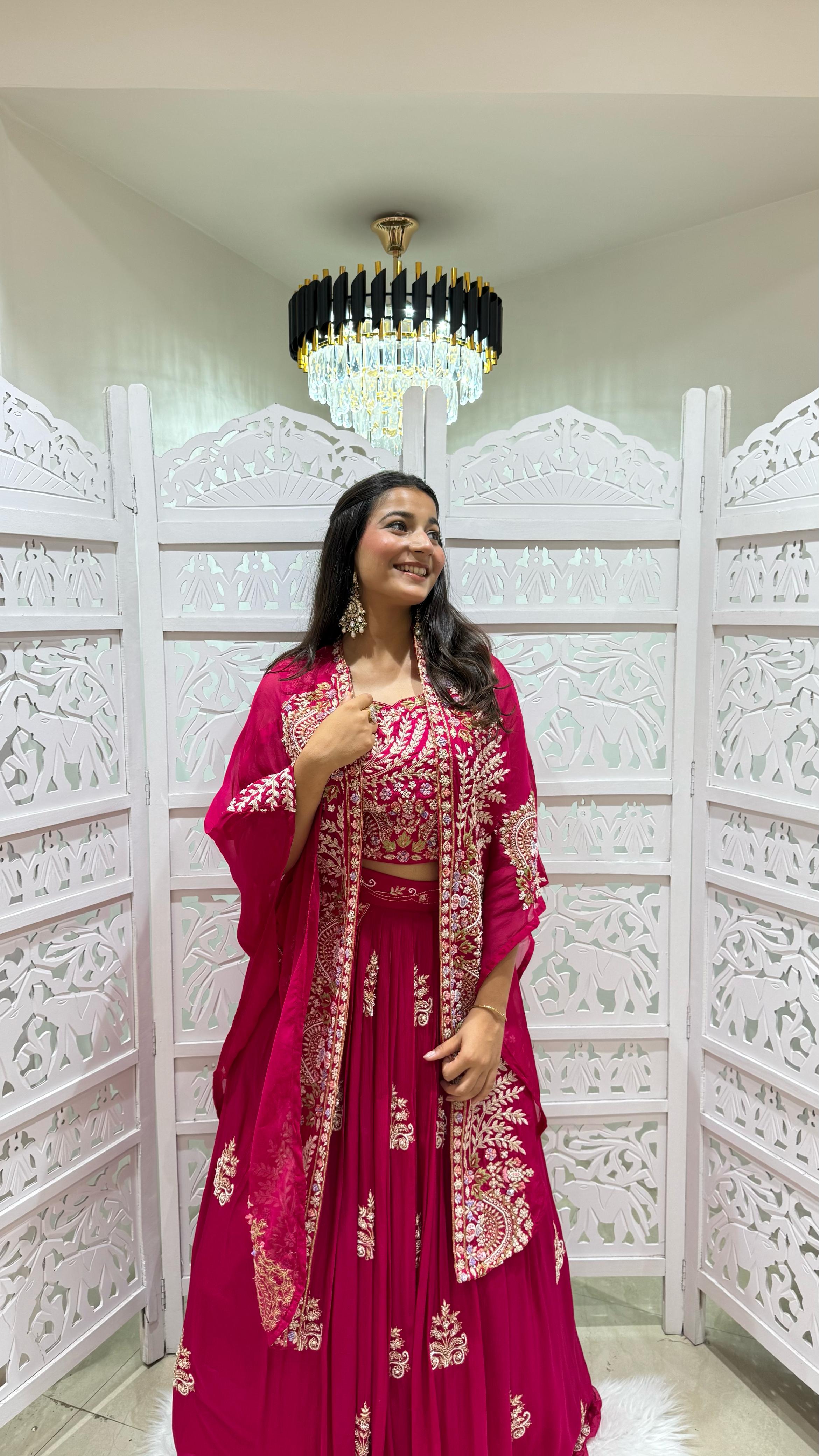 Lehenga Motiwork Sequence threadwok