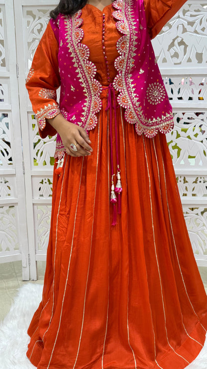 Lehenga gotta pati