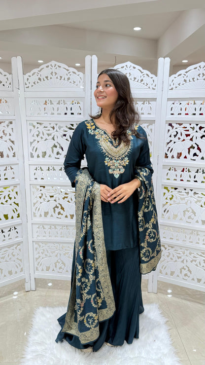 Kurti plazo with dupatta