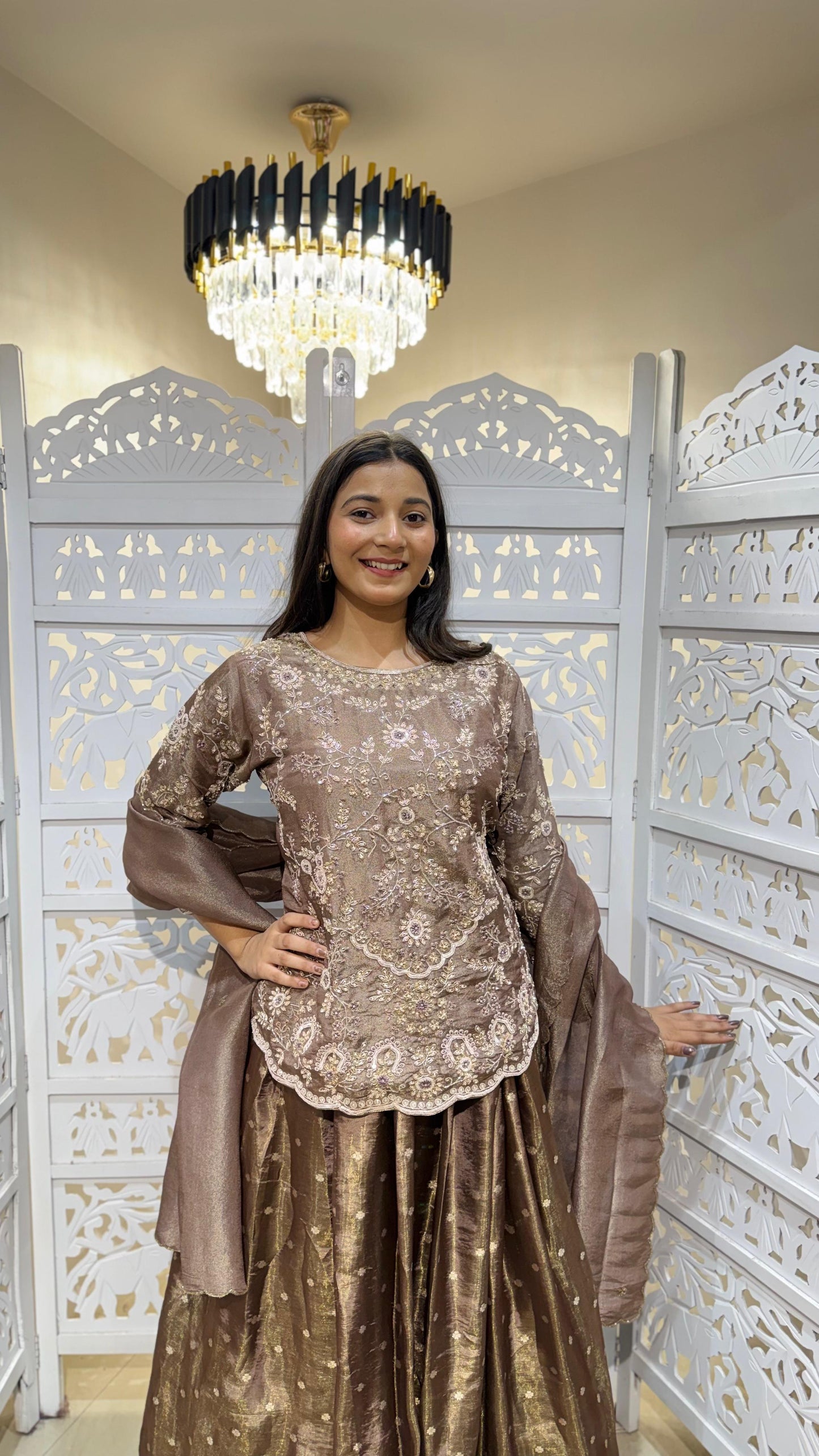 Kurti skirt with dupatta