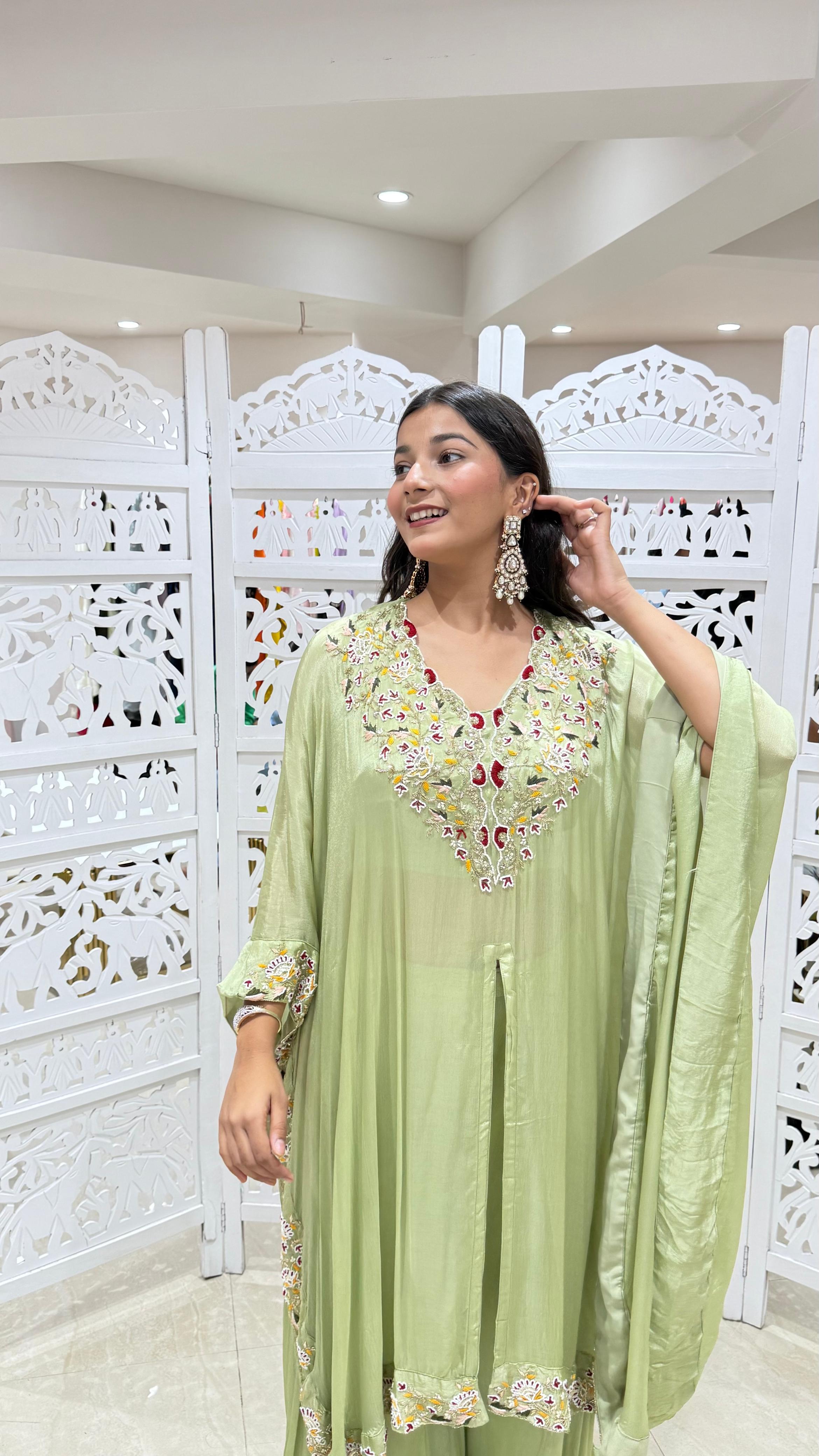 Two piece plazo kaftan