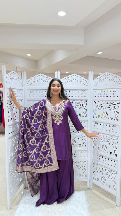 Kurti plazo dupatta