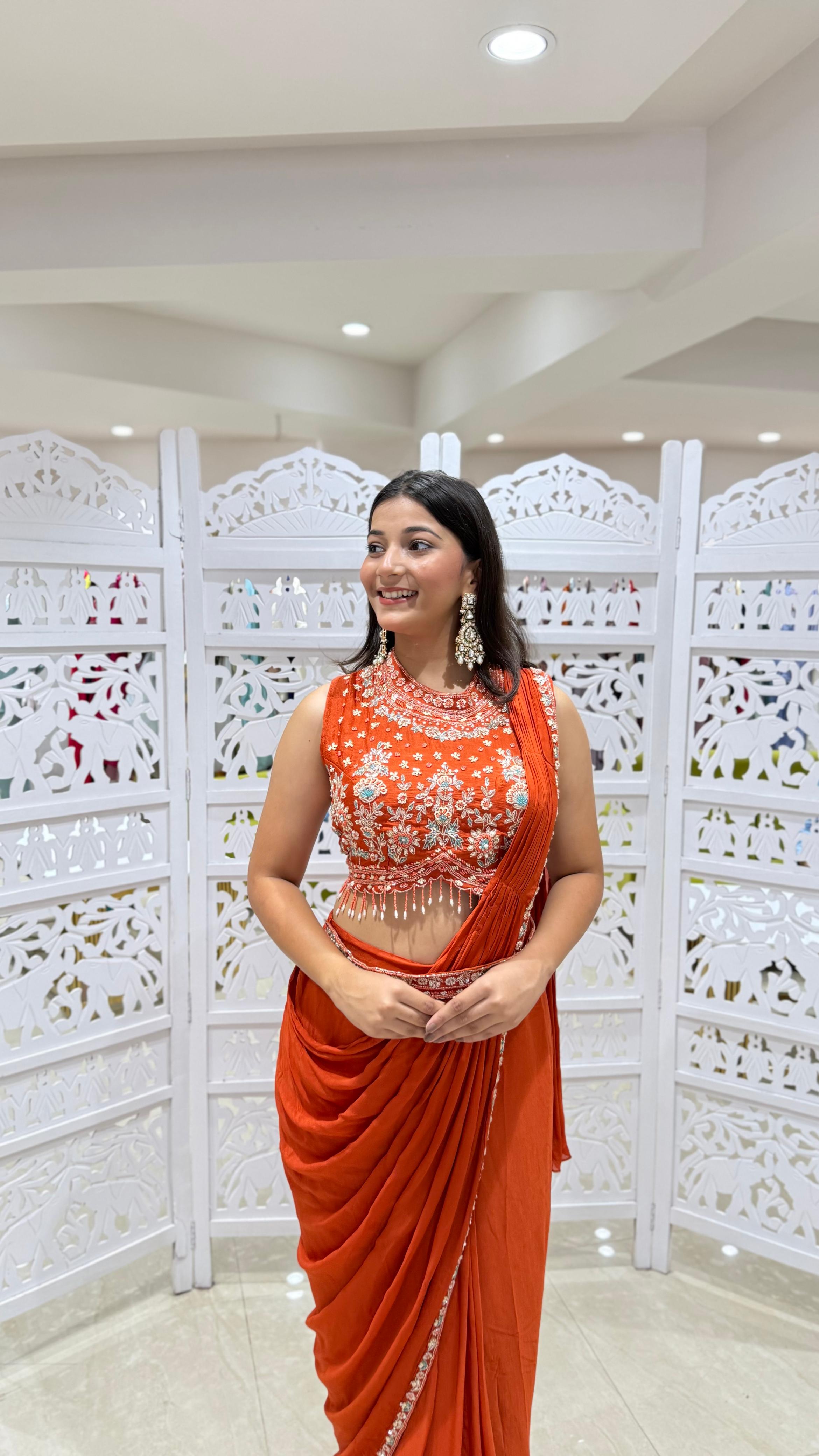 Drape Style indowestern