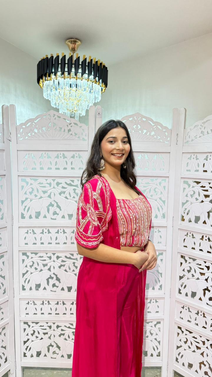 Crop top shurg plazo