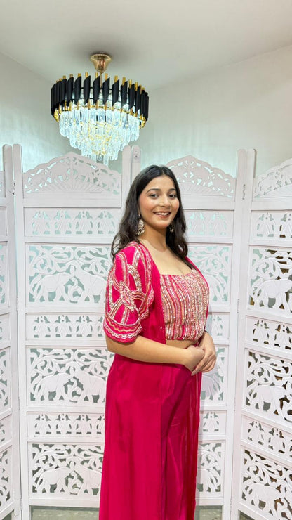 Crop top shurg plazo