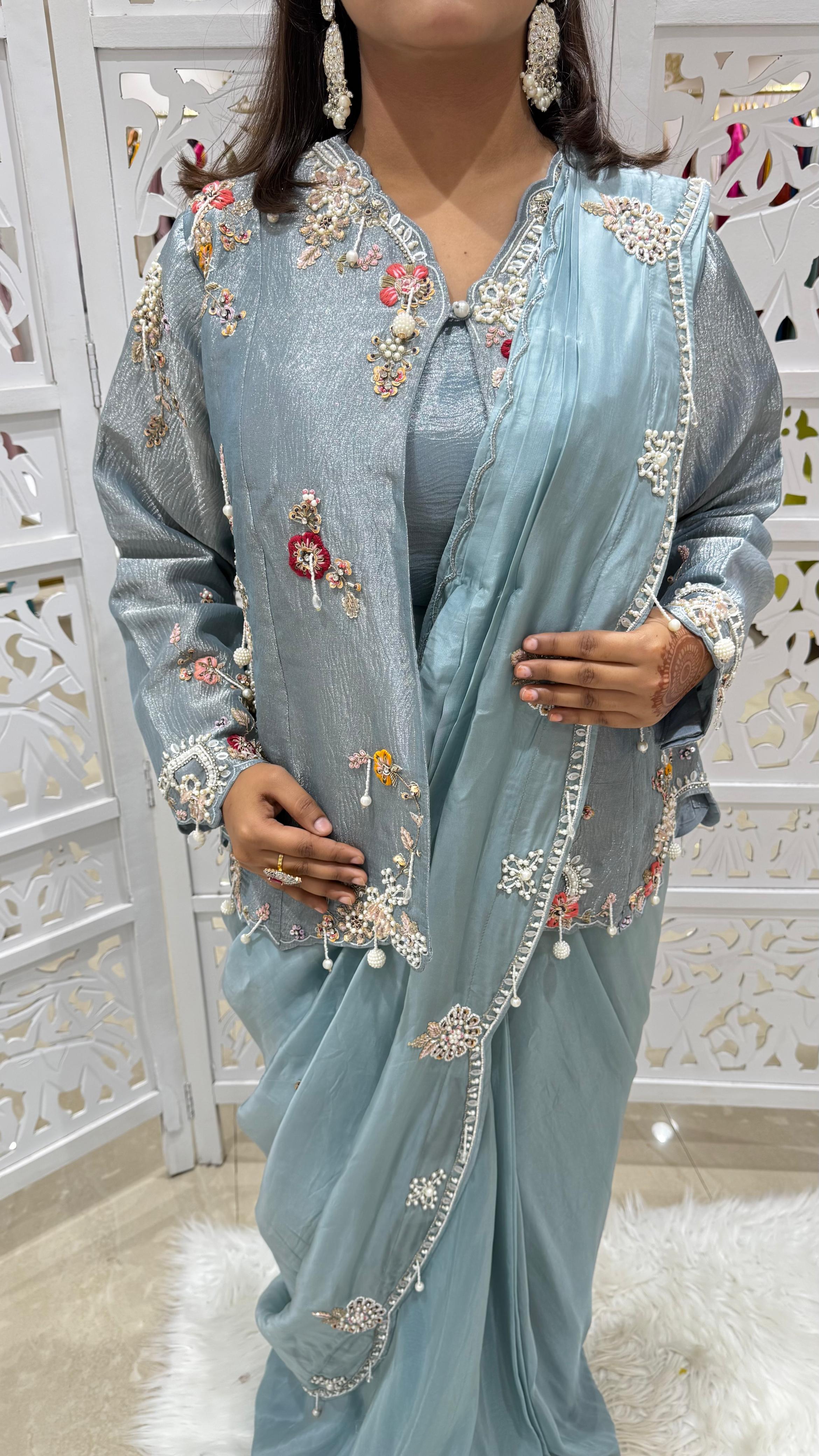 Drape saree Kathdaana jardoshi