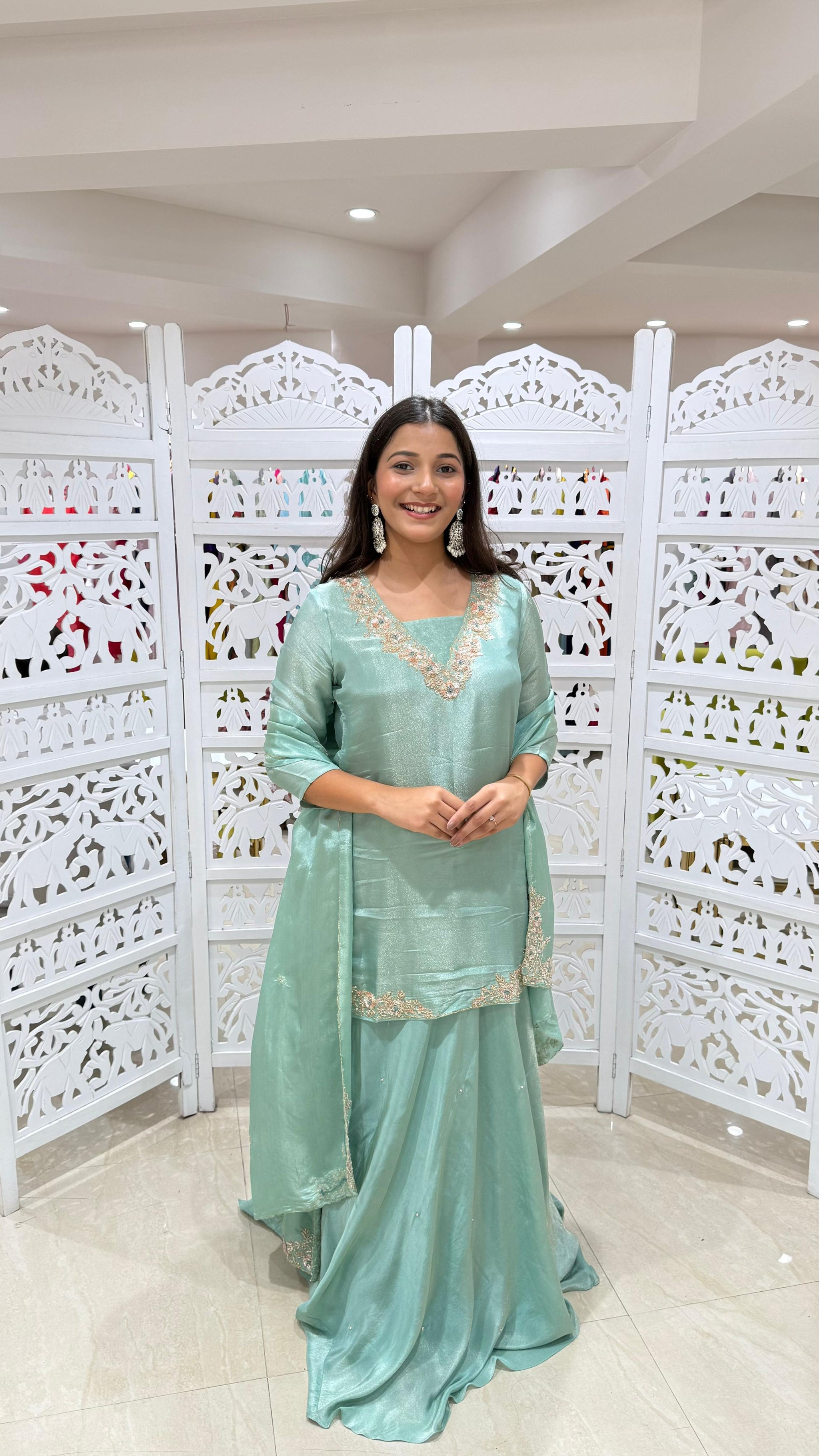 Three piece kurti skirt and Duppatta