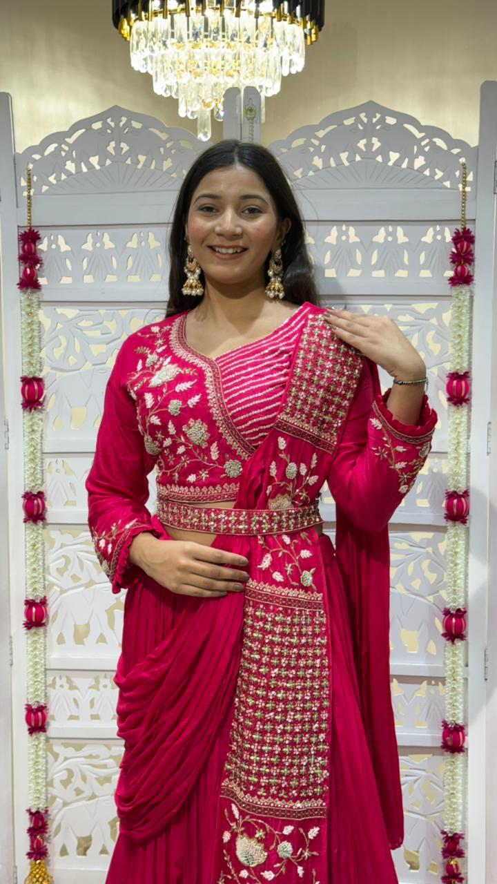 Drape lehenga