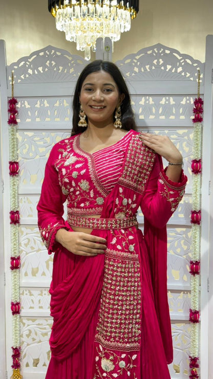 Drape lehenga