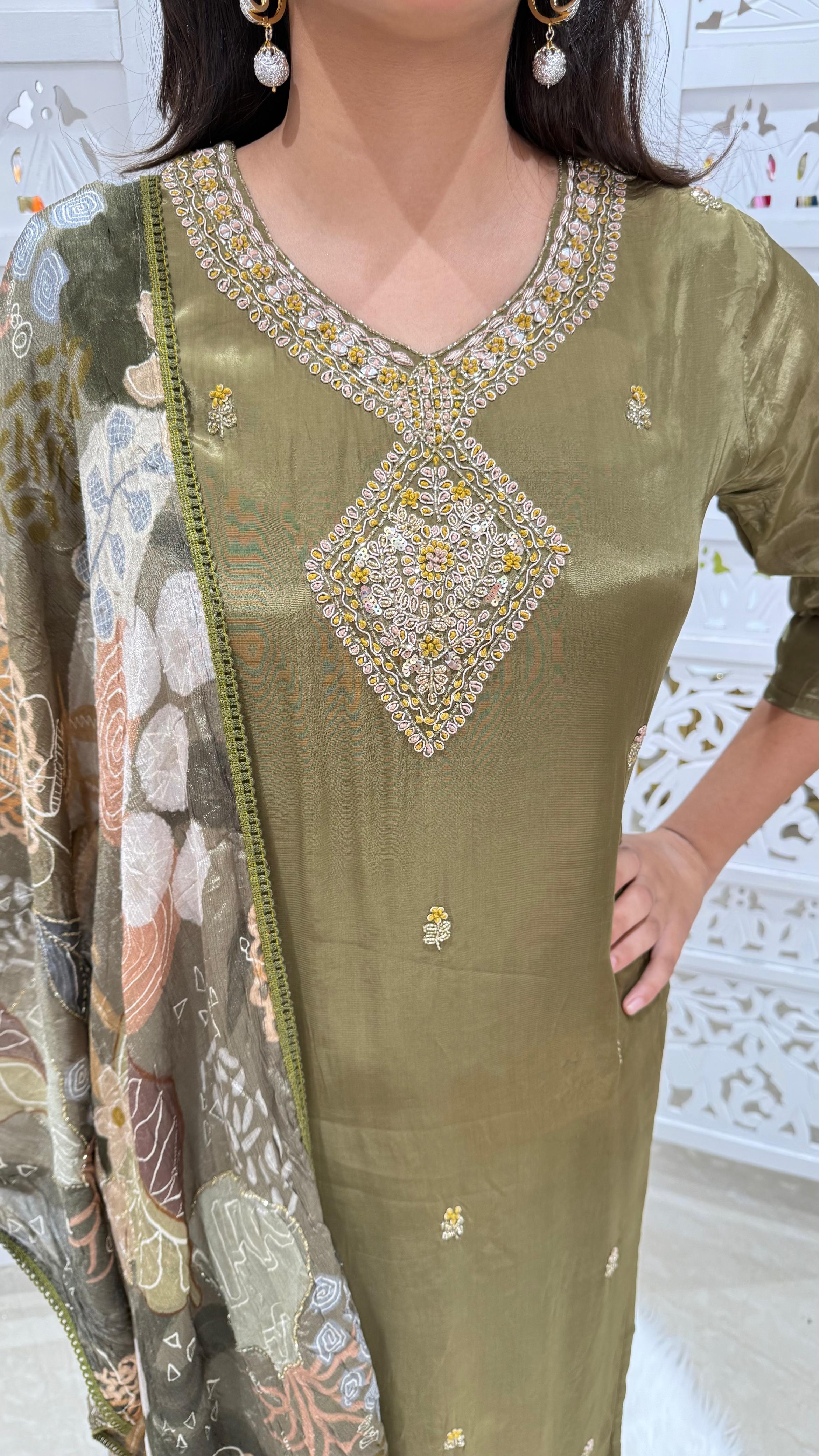 Kurti pant with dupatta