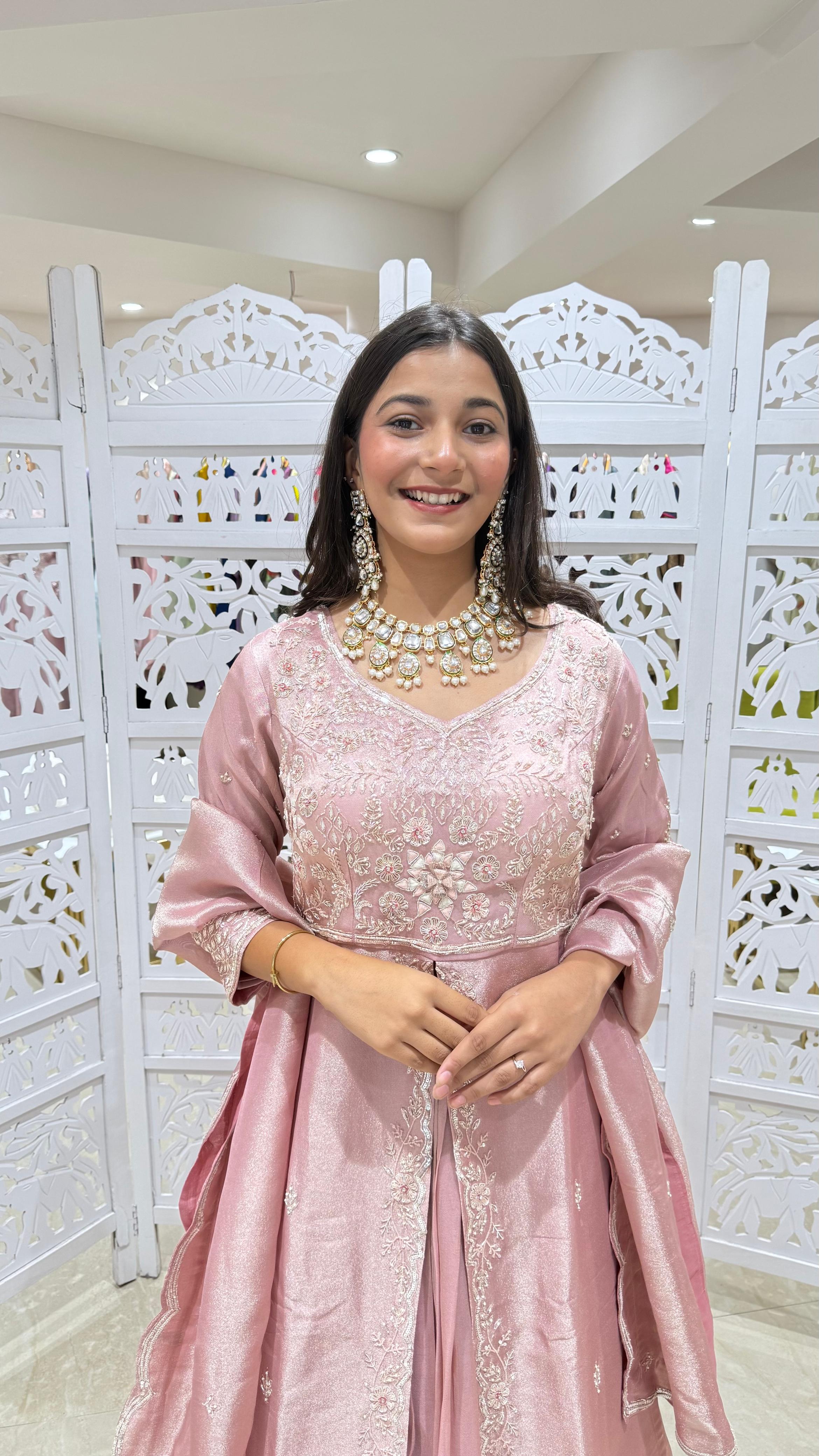 Lehenga jardoshi motiwork Sequence threadwok