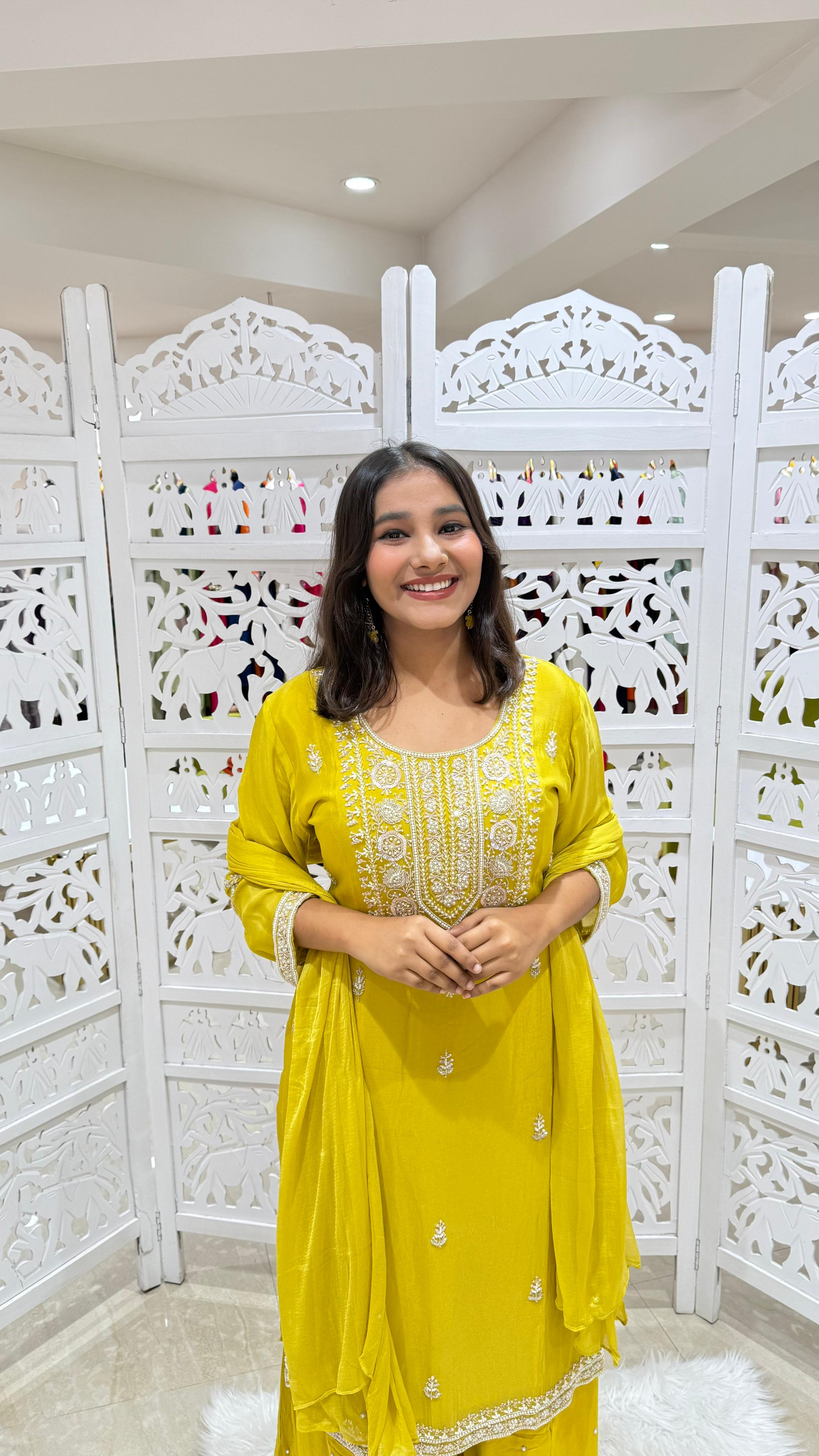 Kurti plazo dupatta