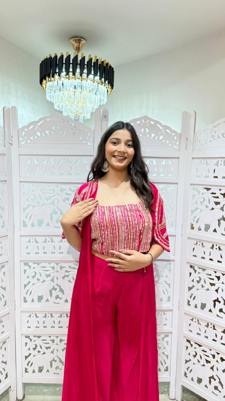 Crop top shurg plazo