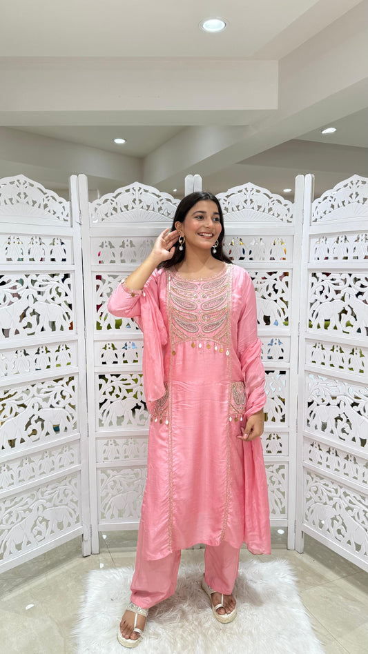 Three piece kurti pant and Duppatta