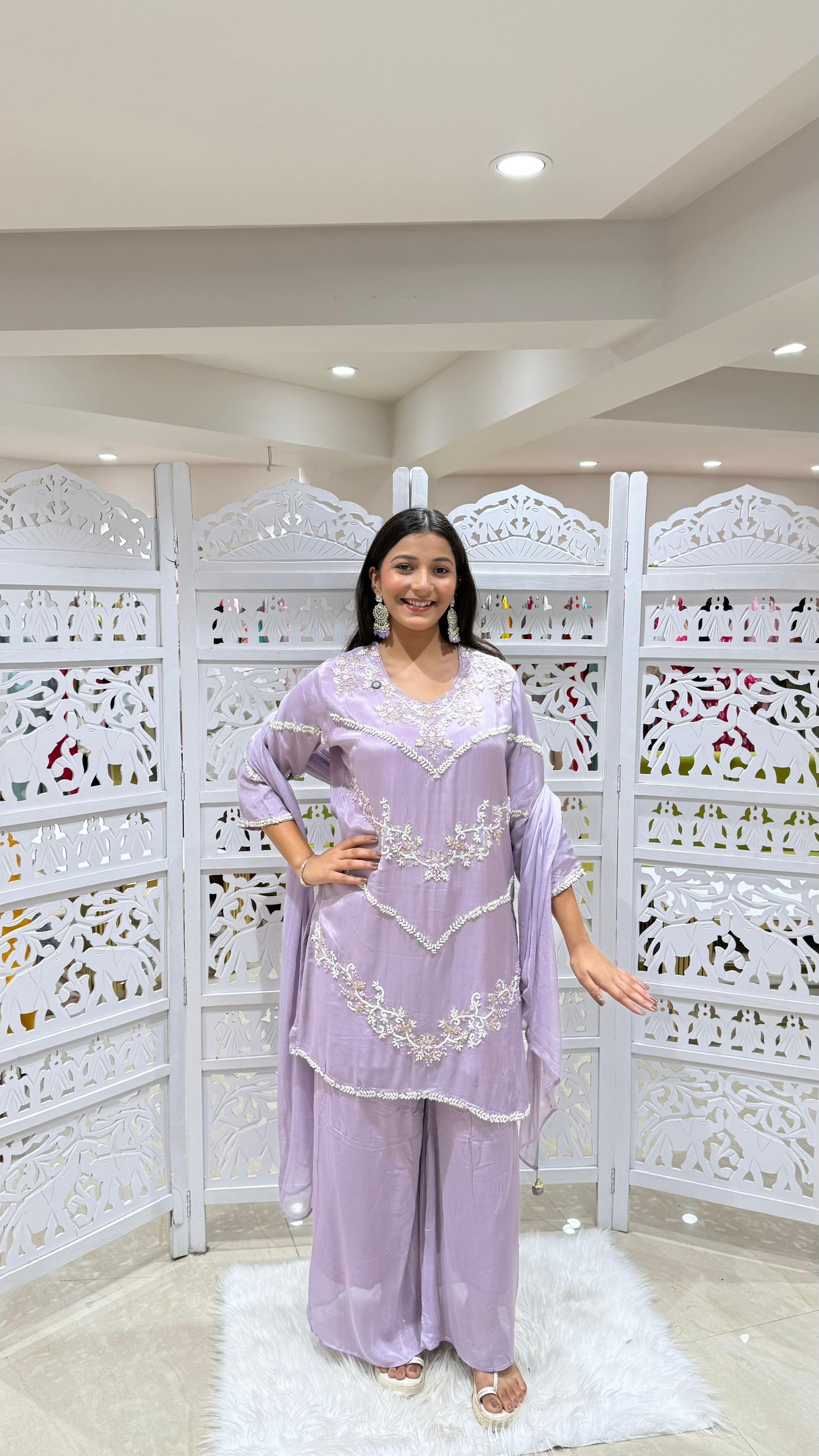 Kurti plazo with Duppata