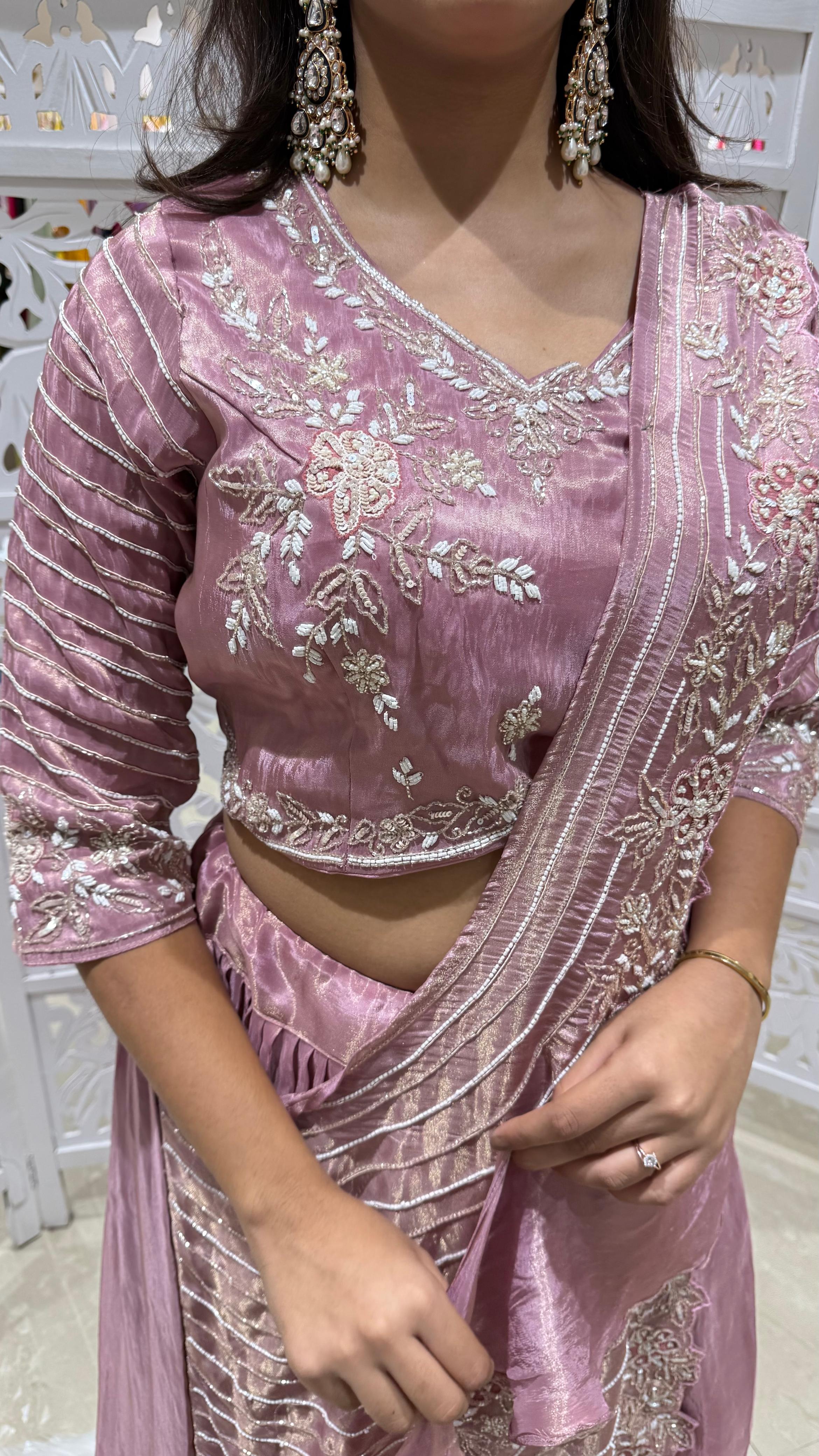 Saree style lehenga