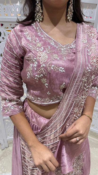 Saree style lehenga
