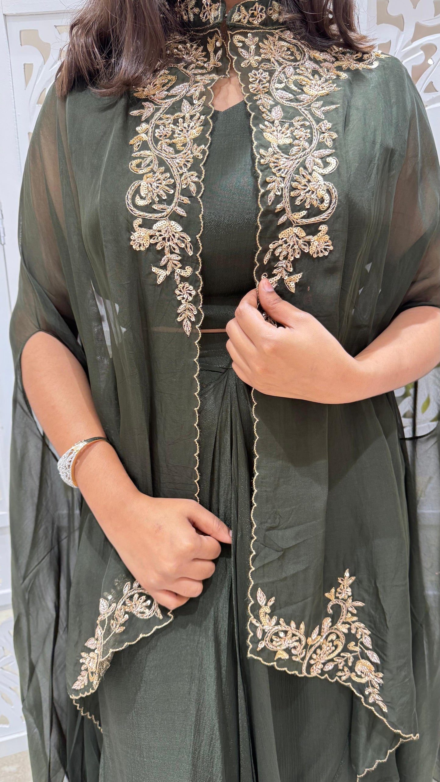 Three piece indowestern Sequence kathdaana Jardoshi