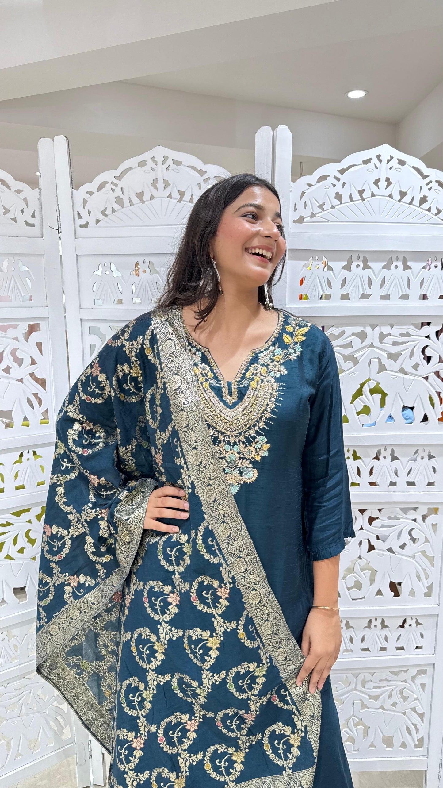 Kurti plazo with dupatta